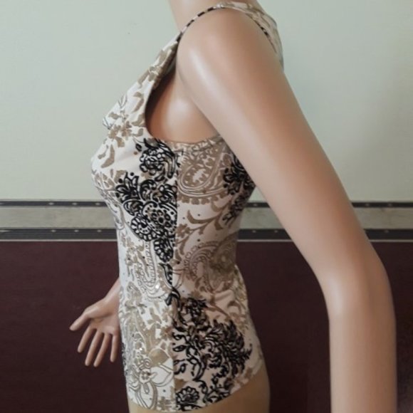 I.N. San Francisco Multi Color Floral Sleeveless Top Size Small NWOT - Picture 6 of 6